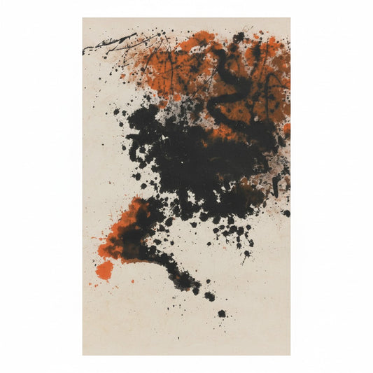 Japanese Washi ink art Kon (Confluence) — full artwork view by Yuriko Yuco Yoshikawa
